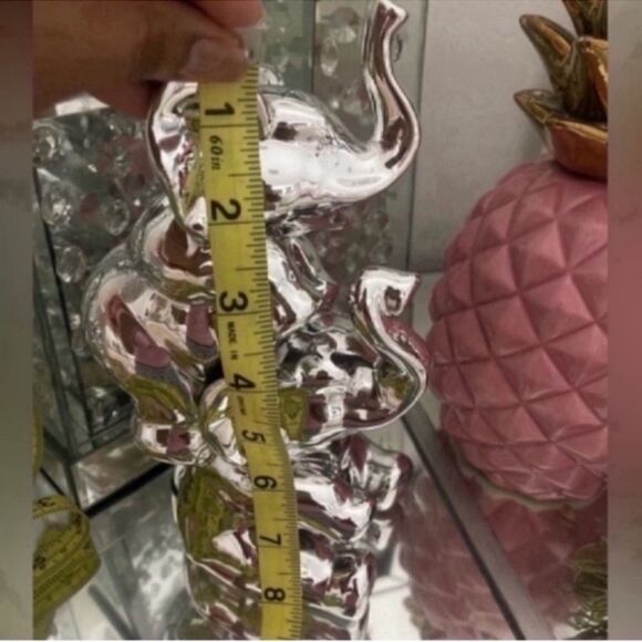 New Elephant set Chrome Silver Good Luck - Picture 4 of 10